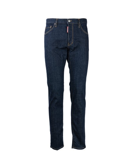 Shop DSQUARED2  Jeans: Dsquared2 jeans in denim di cotone stretch.
Vestibilità slim.
Modello cinque tasche.
Chiusura con bottoni.
Stampa lettering "DSQUARED2" sul retro.
Composizione: 100% Cotone.
Fabbricato in Romania.. LB1134 S30664-470
